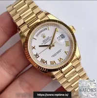 ROLEX DAY DATE WHITE DIAL SAPPHIRE CRYSTAL 36MM SWISS REPLICA m128238.2 - view 4
