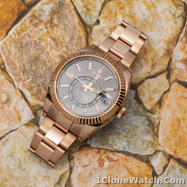 Superclone Rolex Sky-Dweller 42 mm Slate Dial Oyster 336935 - detail
