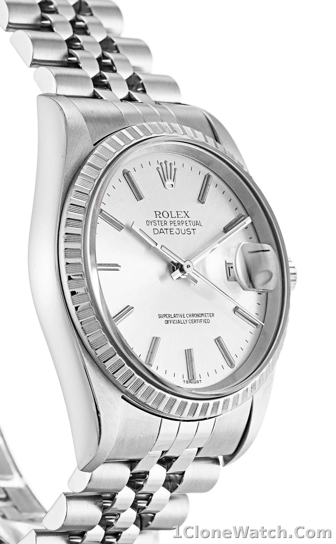 Rolex Datejust 36mm Silver Dial 16220 - detail