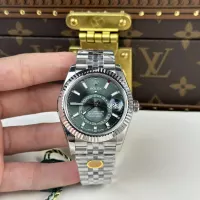Superclone Rolex Sky-Dweller 42 mm Mint green Dial 336934 Jubilee - view 4