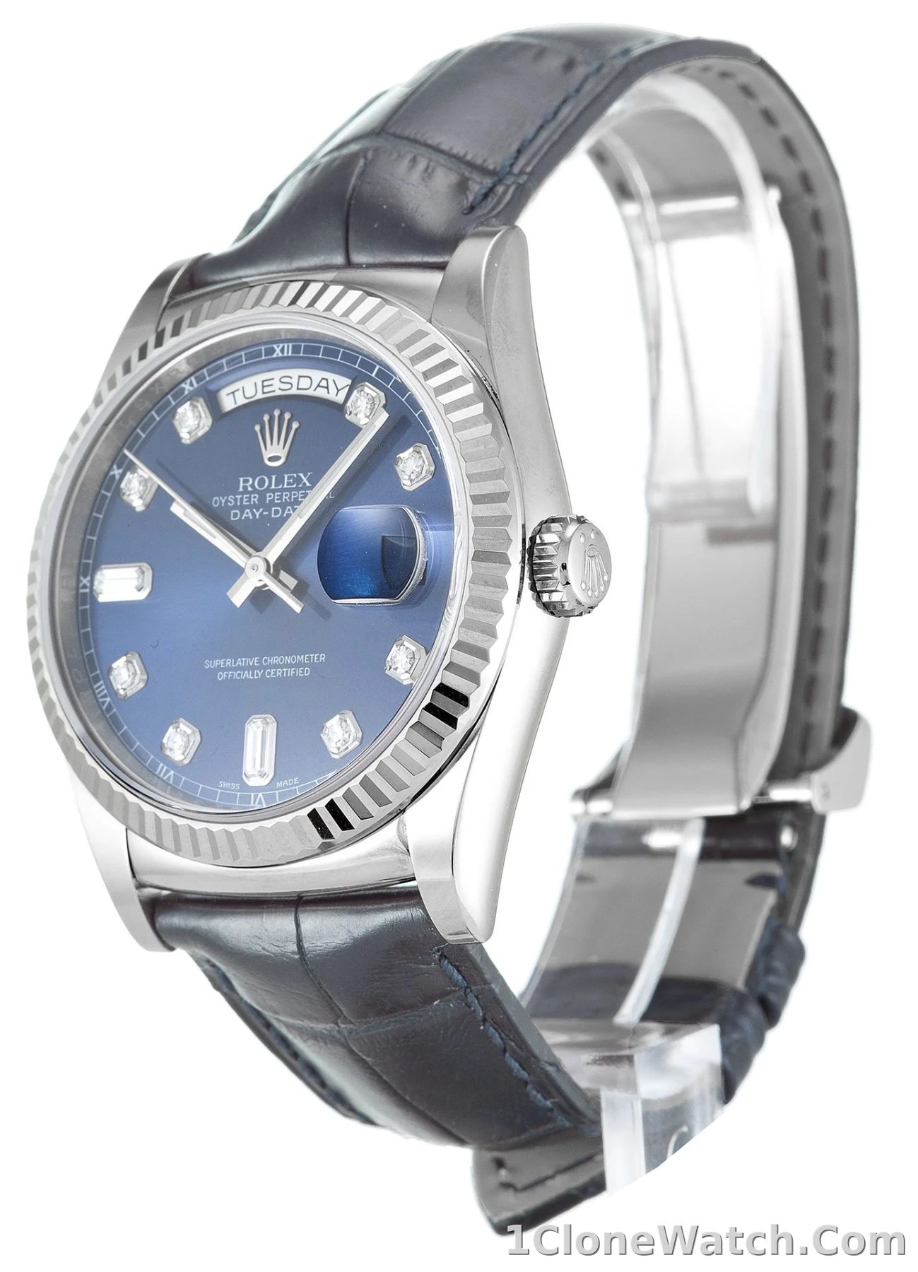 Rolex Day-Date 36mm Blue Dial 118139 - detail