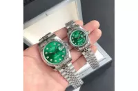 Couple Watches Rolex Datejust 36/28mm SS/SS Jub Green/Dia - view 1