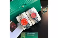 Couple Watches Rolex Oyster Perpetual 31/41mm SS/SS Red/Stk - view 1