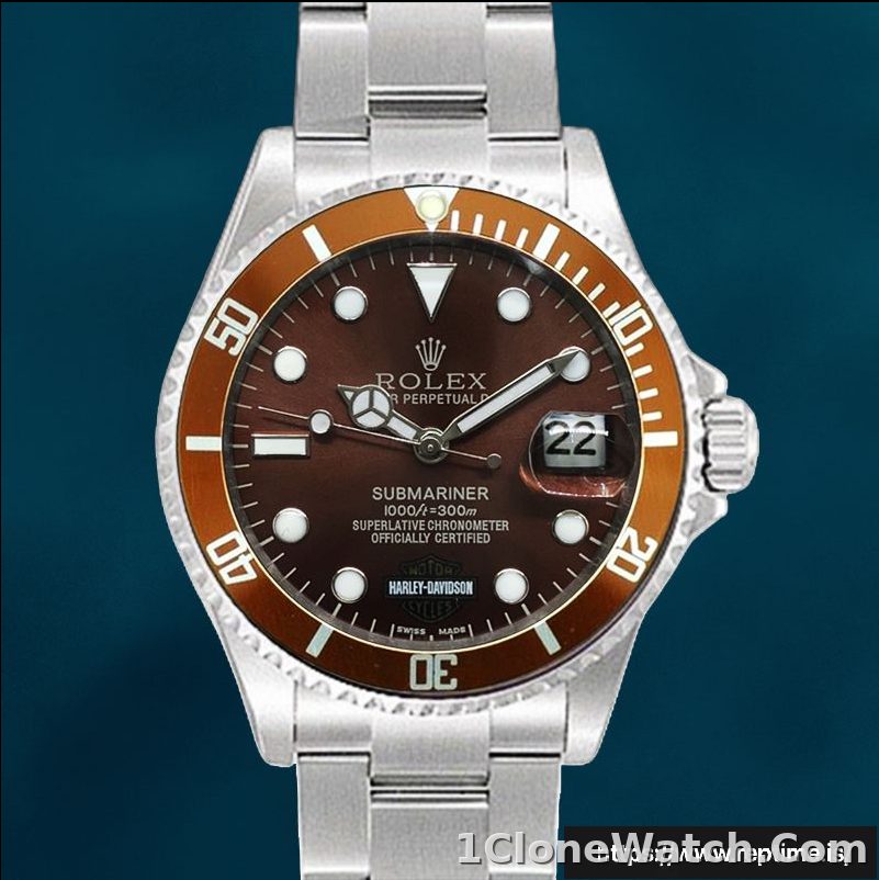 Rolex Submariner 40mm Harley-Davidson Men’s Stainless Steel Swiss Replica Watch - detail