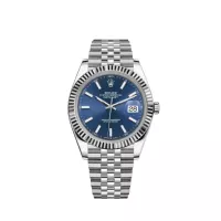 Rolex Datejust 41 White Gold/Steel Blue Dial Fluted Bezel 126334 (Jubilee) - view 3