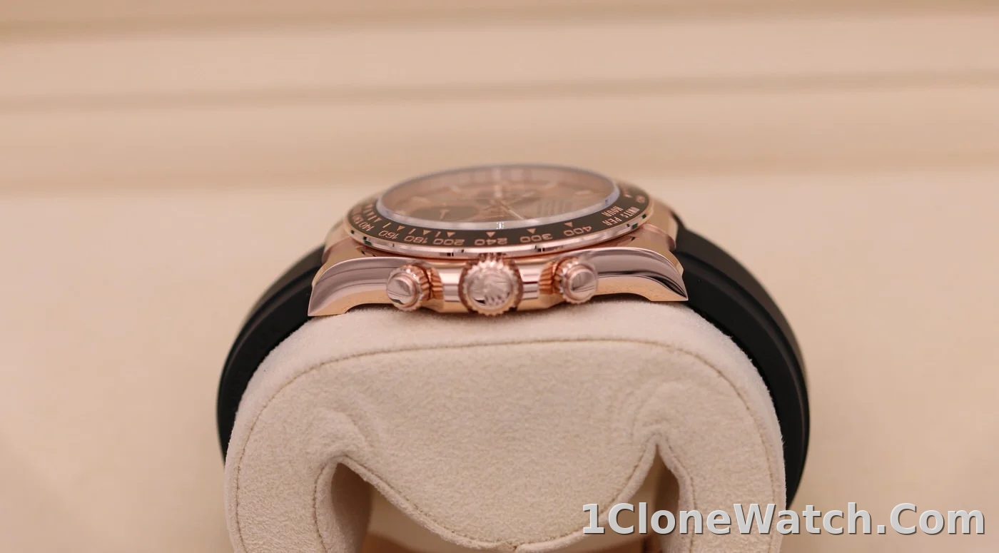 Superclone Rolex Daytona 40 mm Sundust Dial in Everose Gold 126515LN - detail