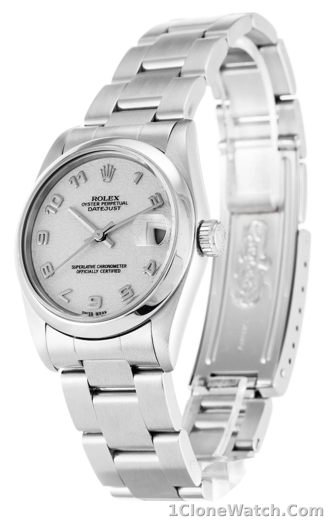 Rolex Datejust Mid-Size 30mm Ivory Jubilee Dial 68240 - detail