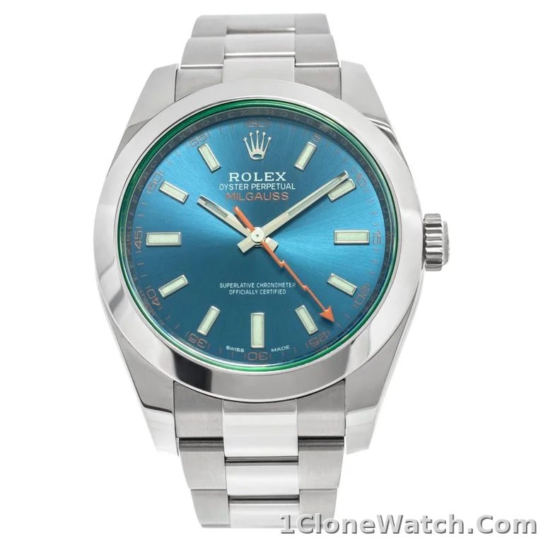 Superclone Rolex Milgauss 40mm Blue Dial 116400GV