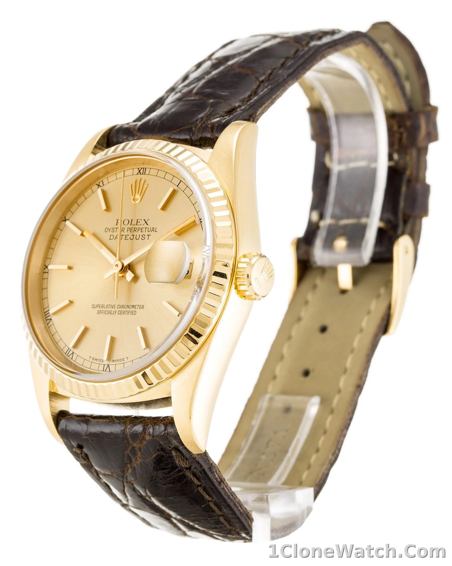 Rolex Datejust 36mm Champagne Dial 16238 - detail
