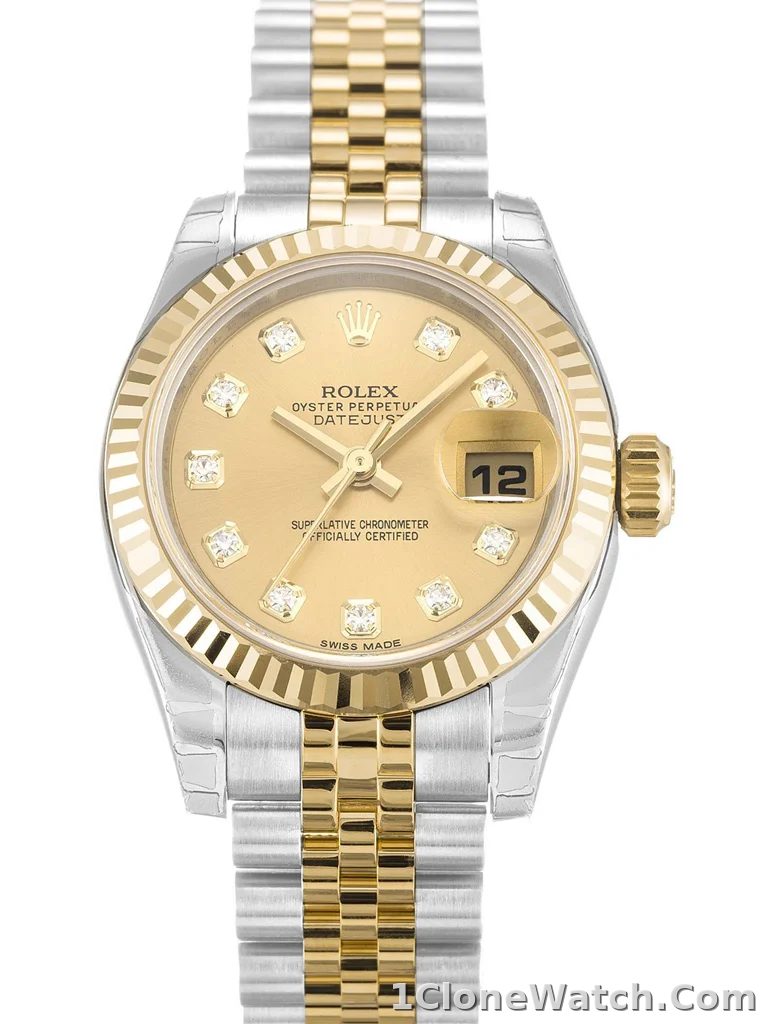 Rolex Lady-Datejust 26mm Champagne Dial 179173-2