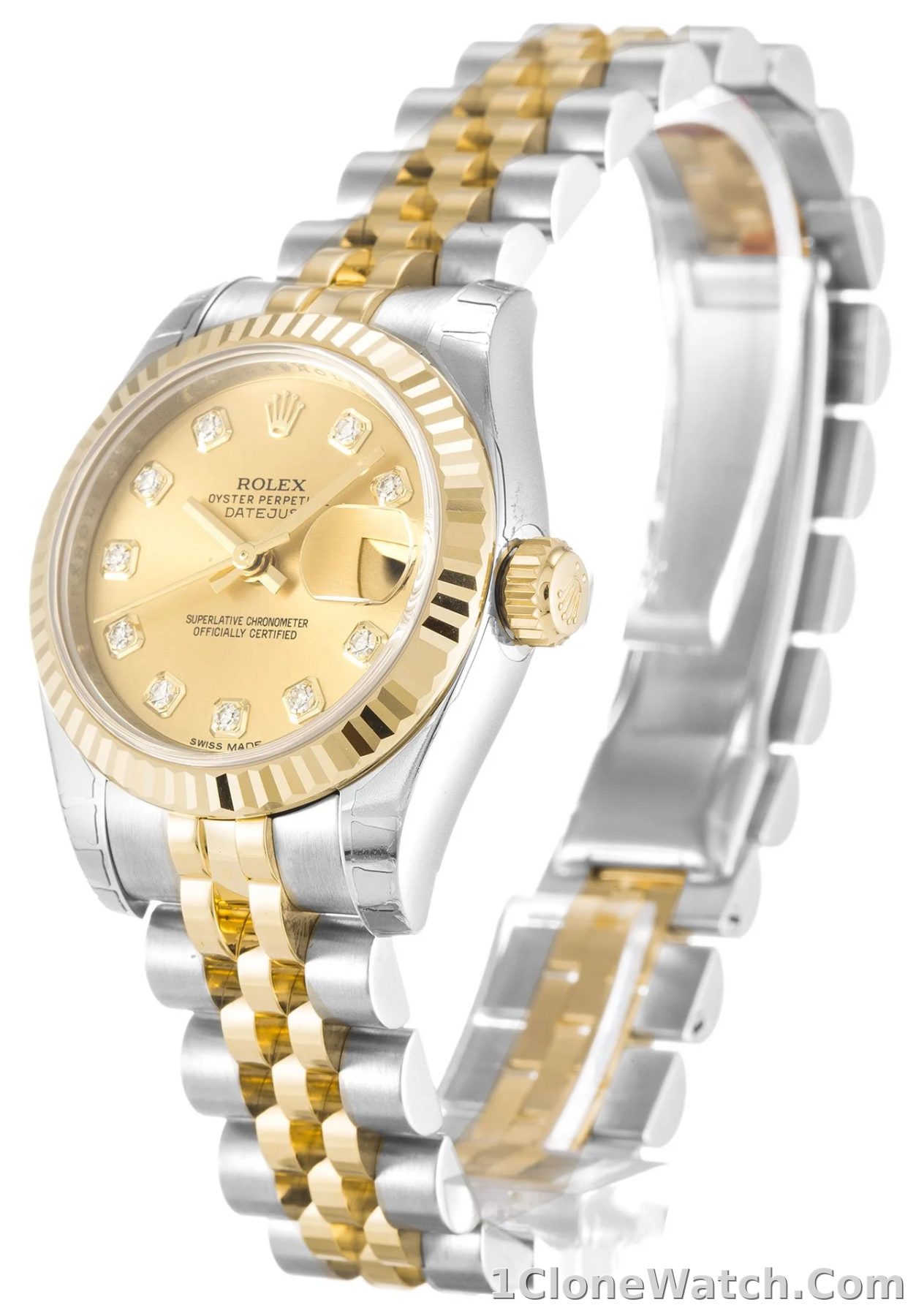 Rolex Lady-Datejust 26mm Champagne Dial 179173-2 - detail