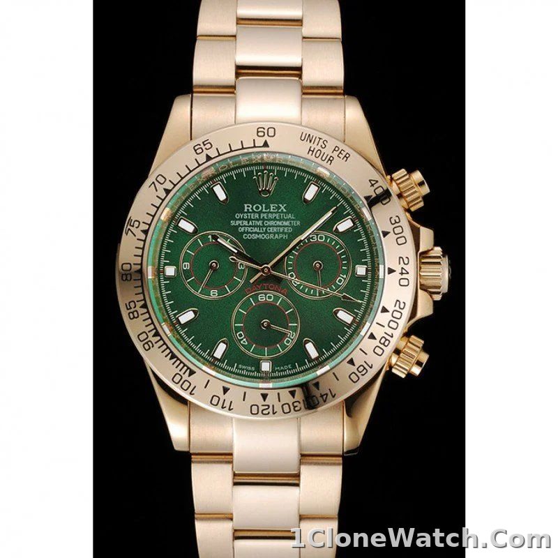 Rolex Daytona 39mm Green Dial 1454244 - detail