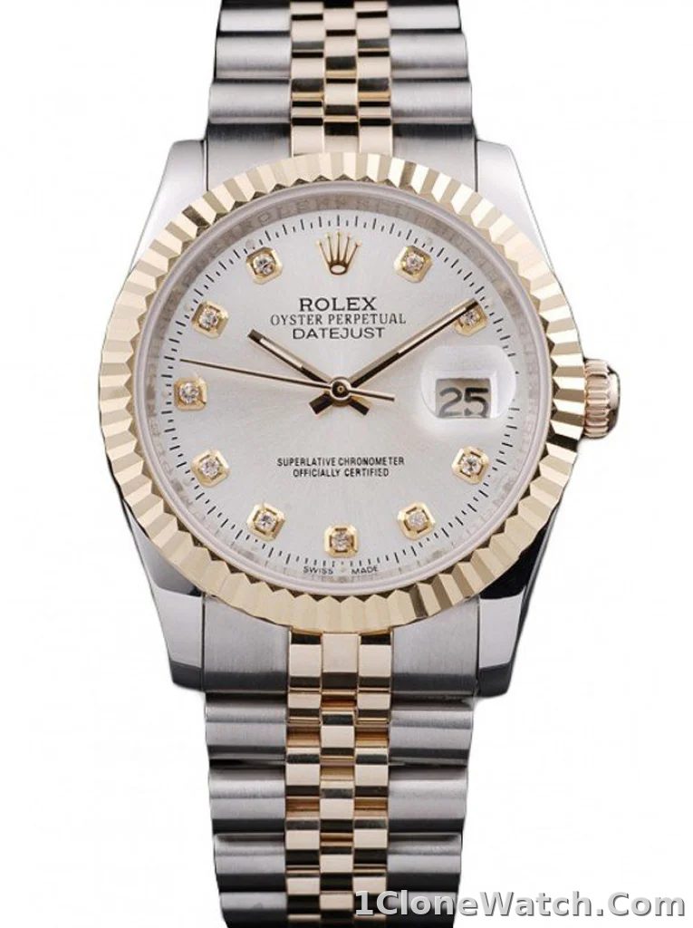 Superclone Rolex Datejust 36mm White Dial SRL10