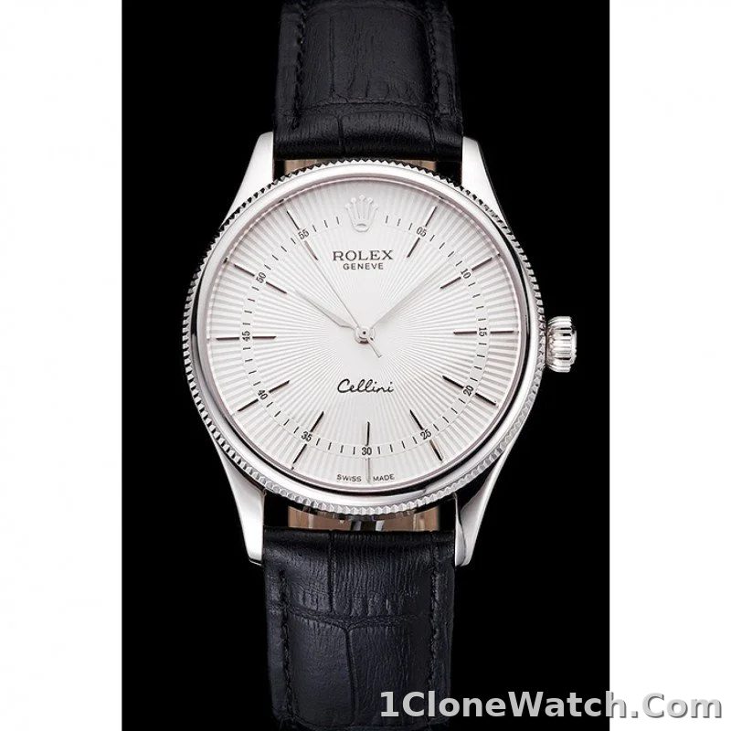 Superclone Rolex Cellini 38mm White Dial REP016805 - detail