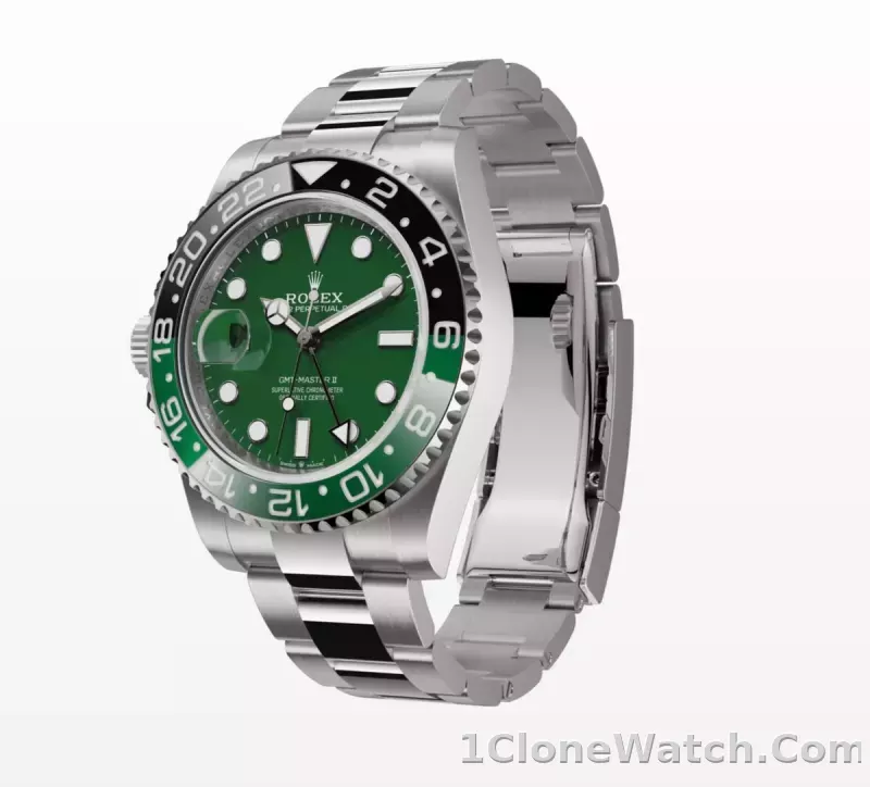 Superclone Rolex GMT-Master II 40 mm 126729VTNR Oyster “Absinthe” - detail