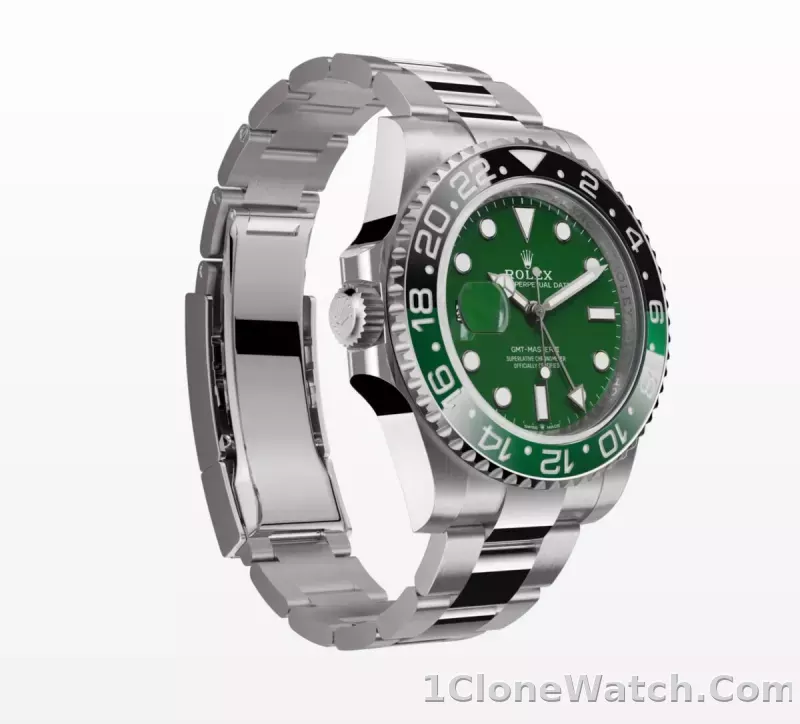 Superclone Rolex GMT-Master II 40 mm 126729VTNR Oyster “Absinthe” - detail