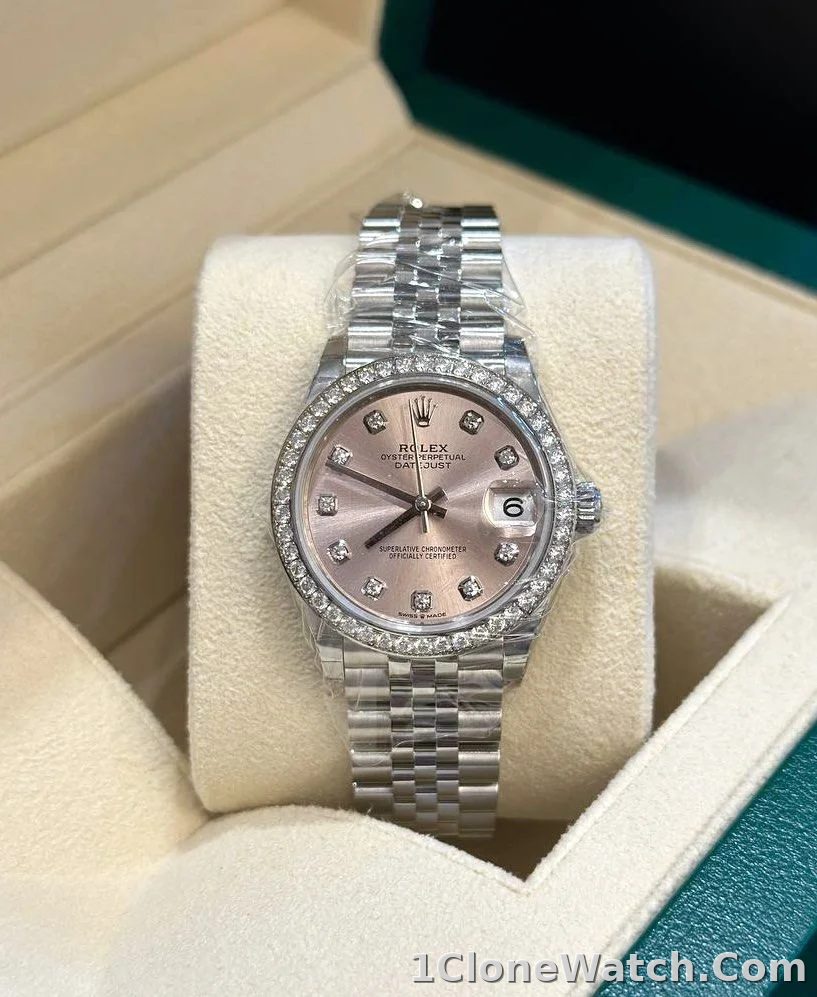 Rolex Datejust 31mm Pink Dial 278384RBR - detail