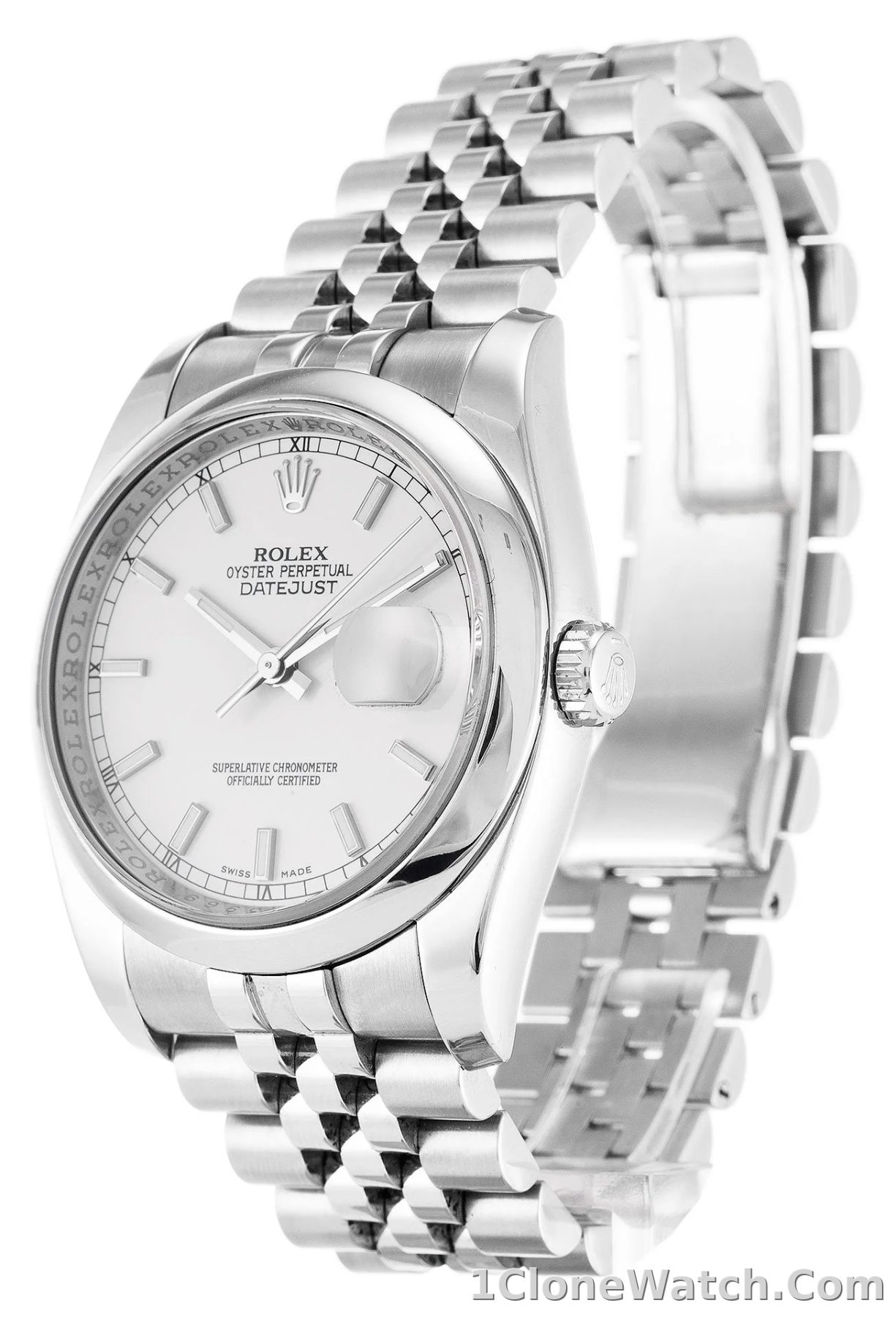 Rolex Datejust 36mm White Dial 116200 - detail