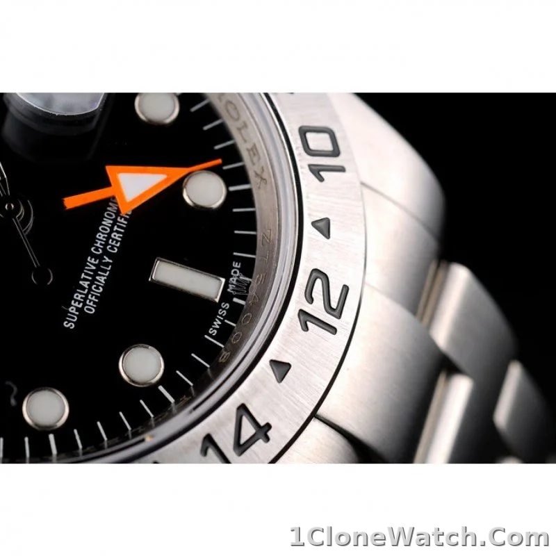 Superclone Rolex Explorer 40mm Black Dial REP016820 - detail