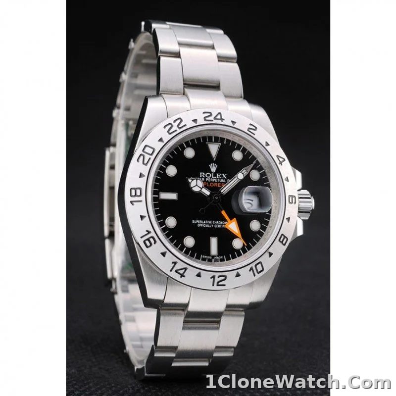 Superclone Rolex Explorer 40mm Black Dial REP016820 - detail