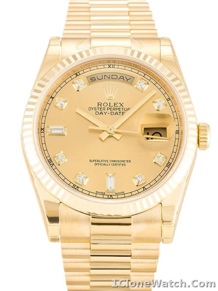 Rolex Day-Date 36mm Gold Dial 118238