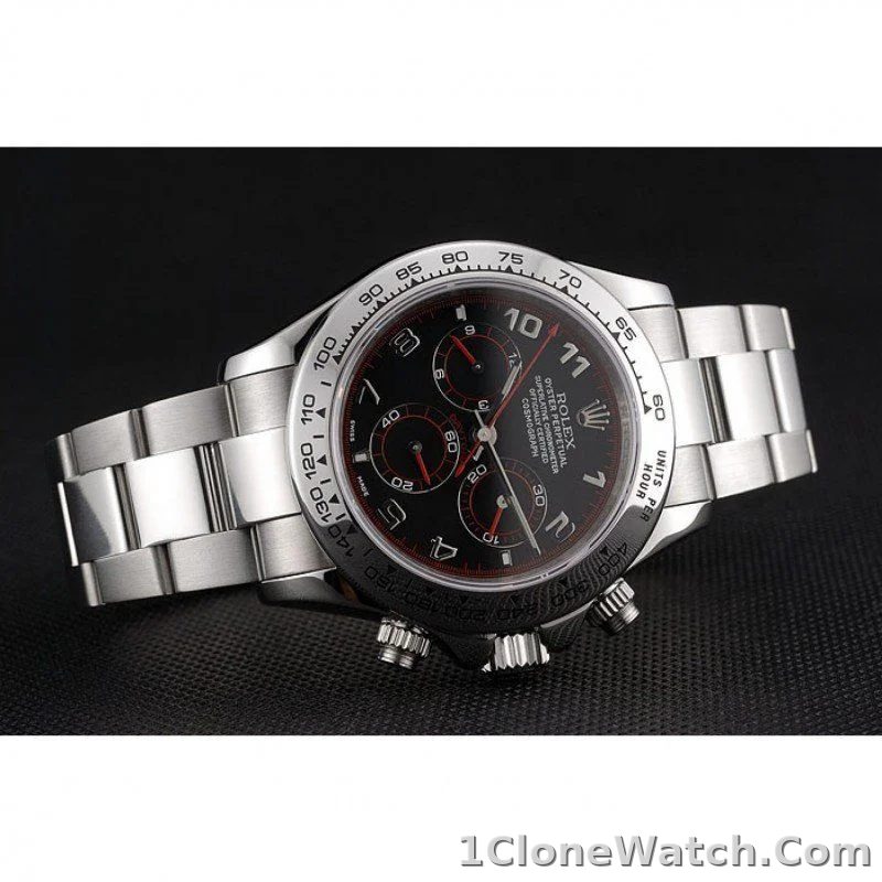 Superclone Rolex Daytona 39mm Black Dial 80296 - detail