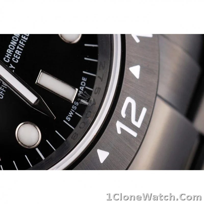 Superclone Rolex Explorer 40mm Black Dial 98239 - detail