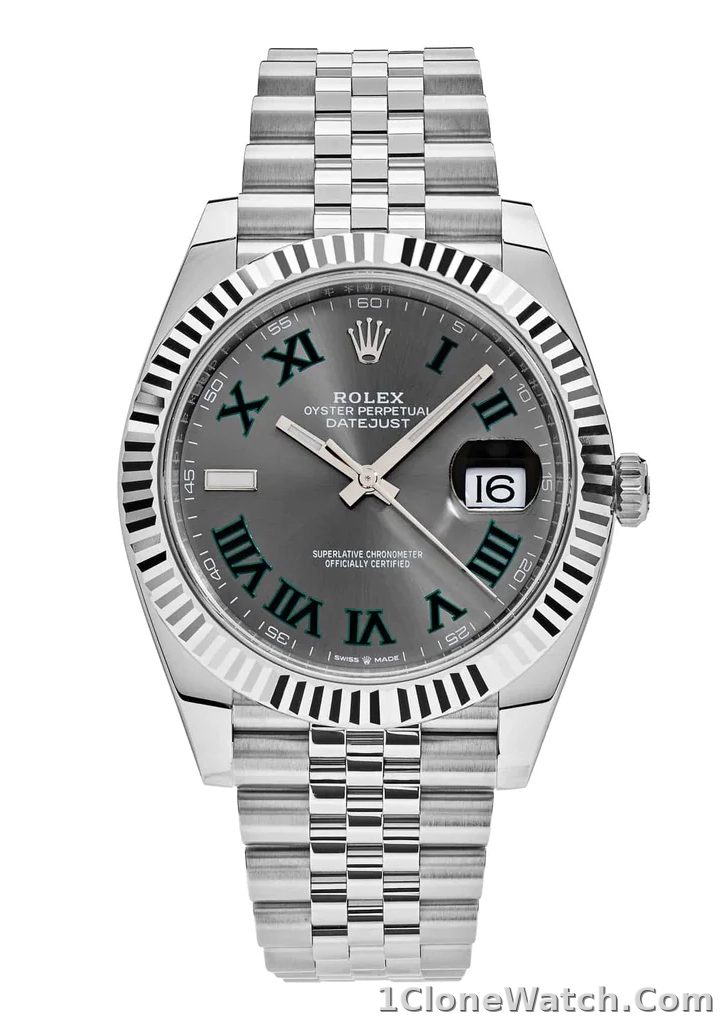 Superclone Rolex Datejust 41mm Rhodium Dial 126334  Wimbledon  Flutted / Jubilee