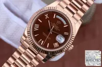 ROLEX DAY DATE BROWN DIAL 18K ROSE GOLD 40MM SWISS REPLICA 228235.9 - view 4