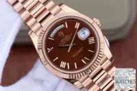 ROLEX DAY DATE BROWN DIAL 18K ROSE GOLD 40MM SWISS REPLICA 228235.9 - view 5