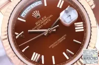 ROLEX DAY DATE BROWN DIAL 18K ROSE GOLD 40MM SWISS REPLICA 228235.9 - view 6