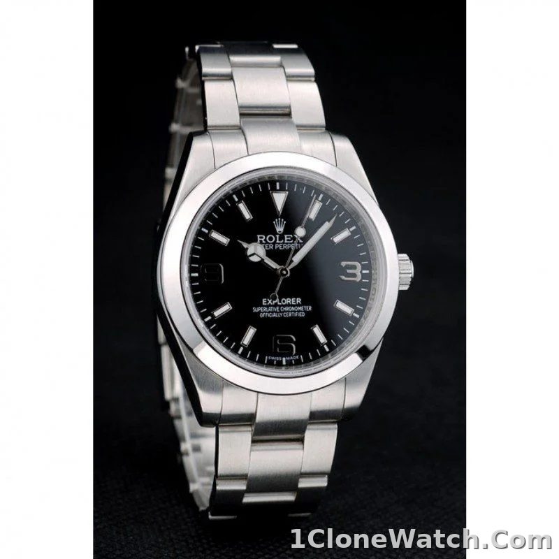 Superclone Rolex Explorer 39mm Black Dial 42002 - detail