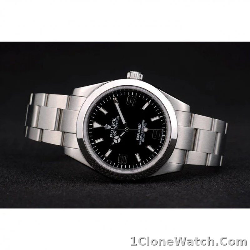 Superclone Rolex Explorer 39mm Black Dial 42002 - detail