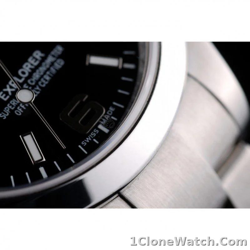 Superclone Rolex Explorer 39mm Black Dial 42002 - detail