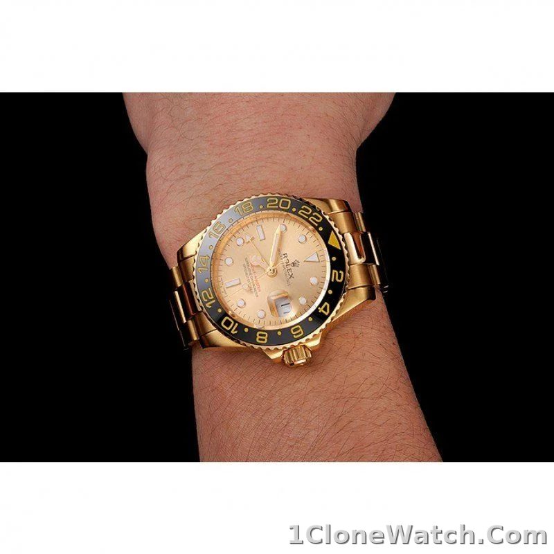Superclone Rolex GMT-Master II 41mm Gold Dial 1453749 - detail