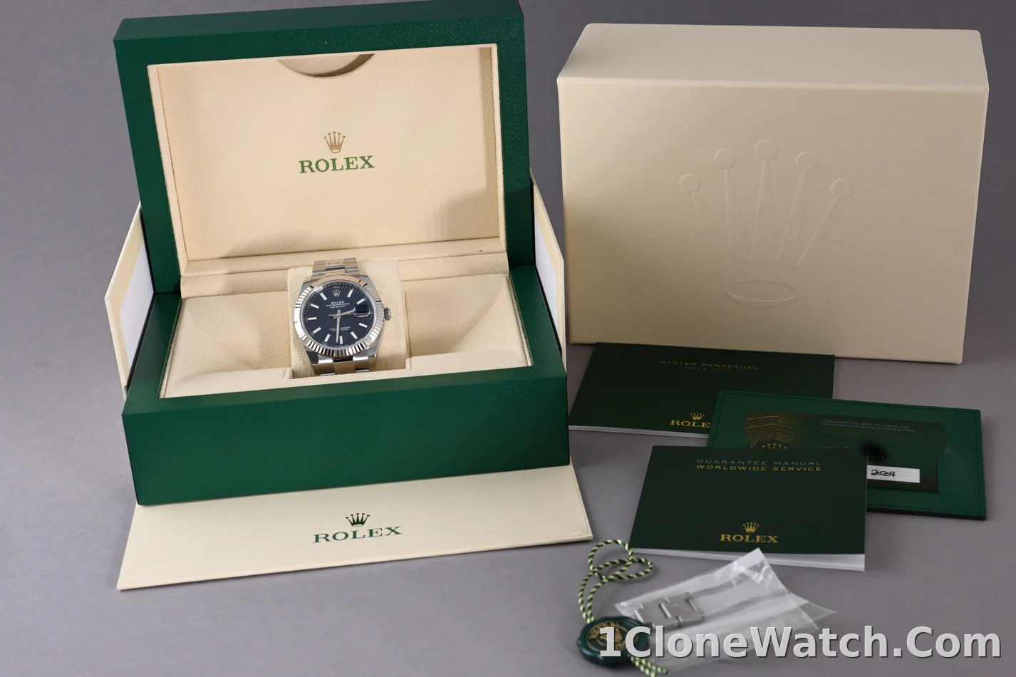 Rolex Datejust 41mm Blue Dial 126334 Oyster - detail