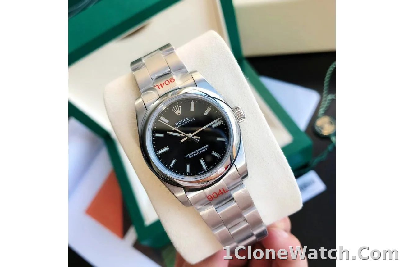 Couple Watches Rolex Oyster Perpetual 31/41mm SS/SS Black/Stk - detail