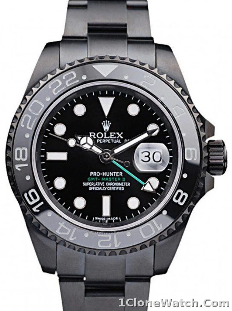 Superclone Rolex GMT-Master II 39mm Black Dial REP016828