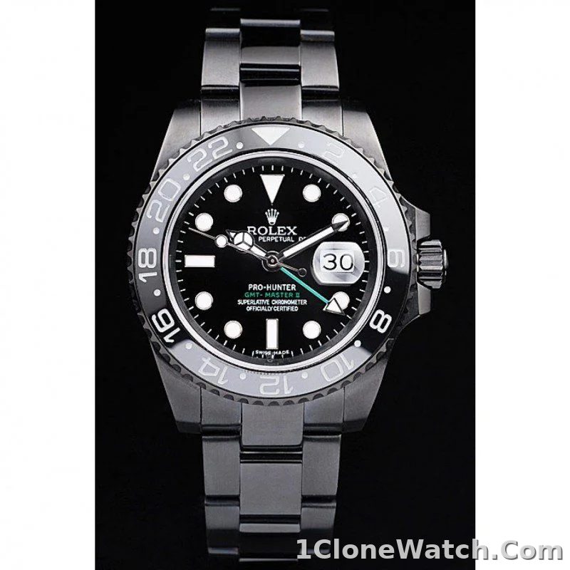 Superclone Rolex GMT-Master II 39mm Black Dial REP016828 - detail