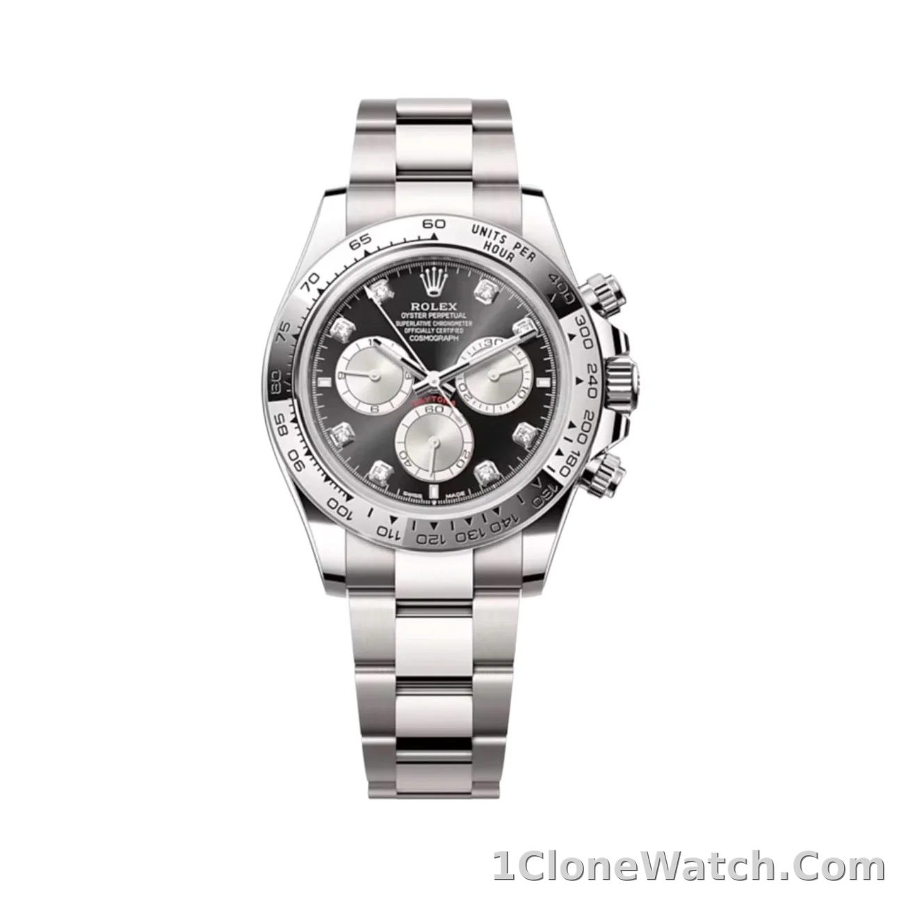 Superclone Rolex Daytona 40 mm Bright black Dial 126509