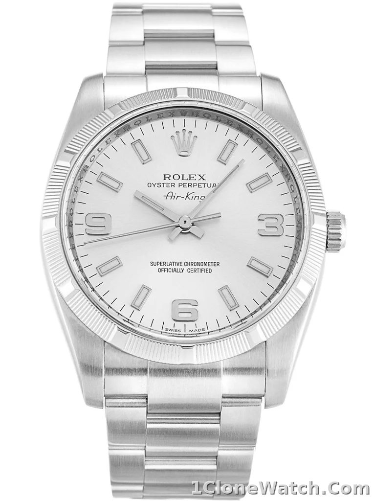 Rolex Air-King 34mm Silver Dial 114210