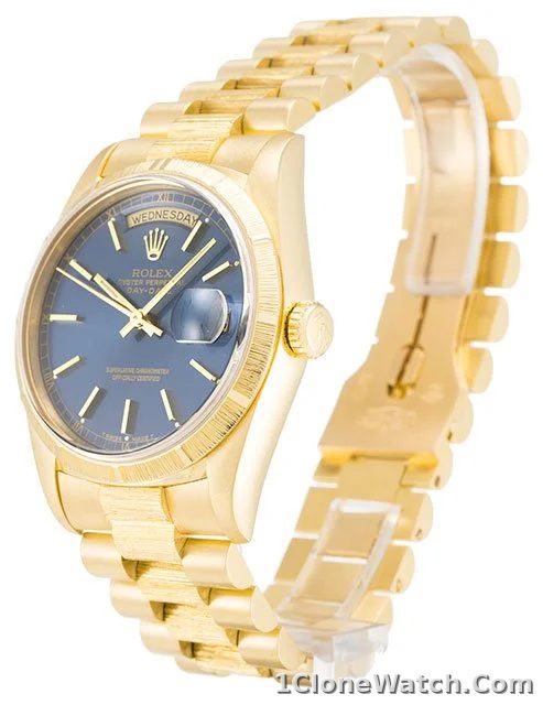 Rolex Day-Date 36mm Blue Dial 18248 - detail