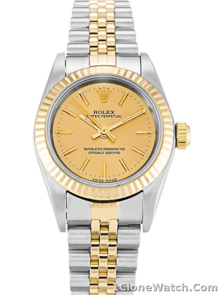 Rolex Oyster Perpetual Lady 24mm Gold Dial 76193