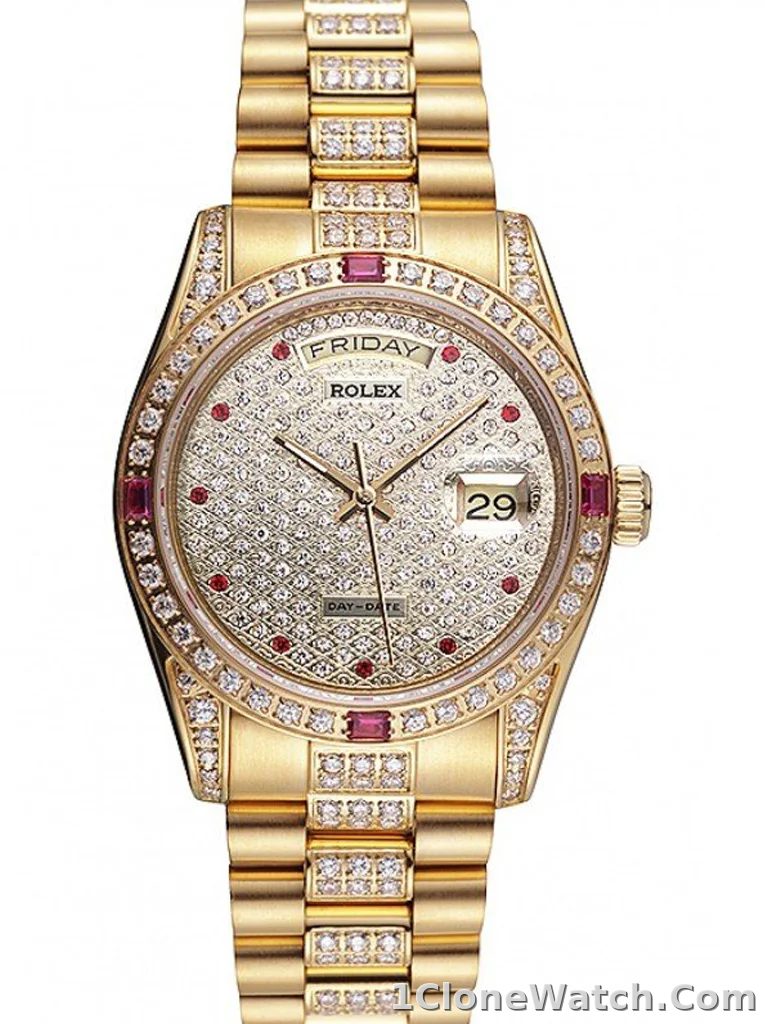 Superclone Rolex Day-Date 37mm Diamond Dial 621614