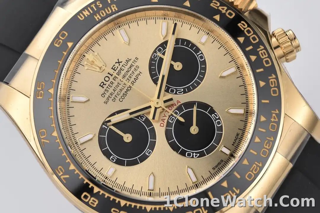 Superclone Rolex Daytona 40 mm Golden Dial 126518LN  Pikachu - detail