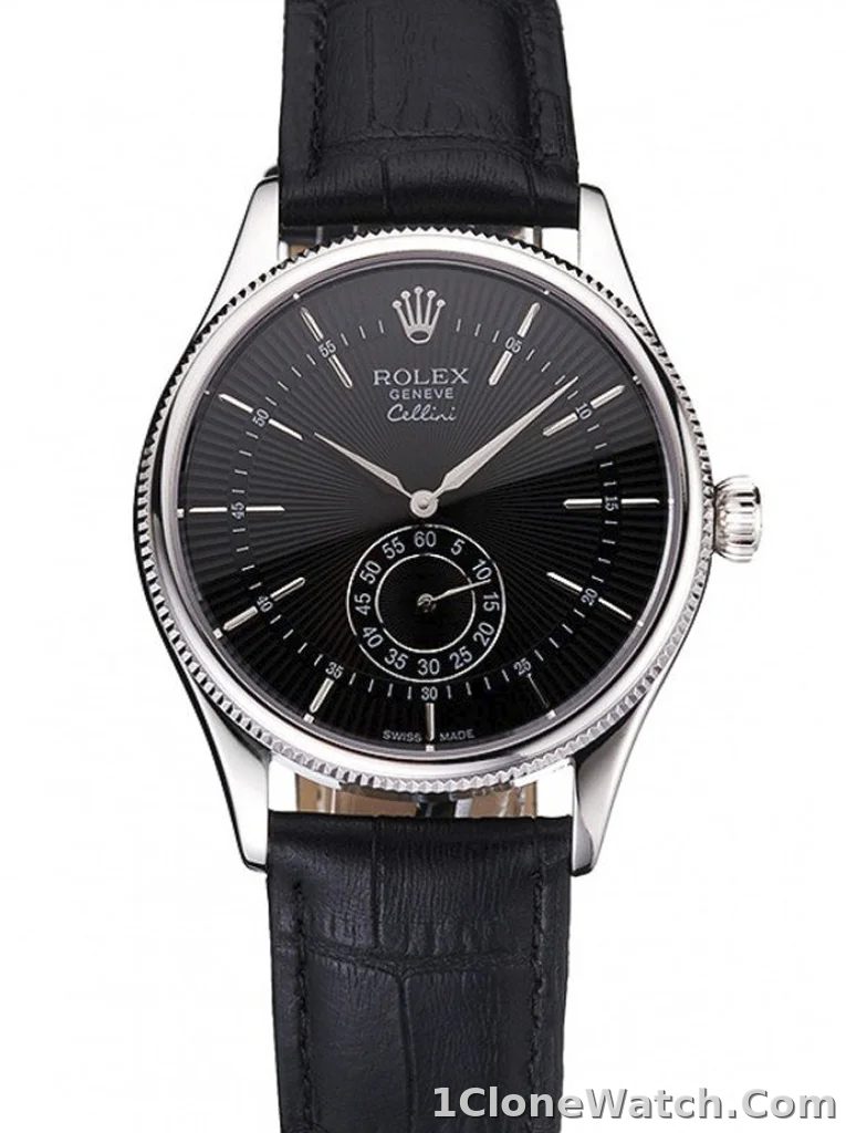 Superclone Rolex Cellini 38mm Black Dial REP016790