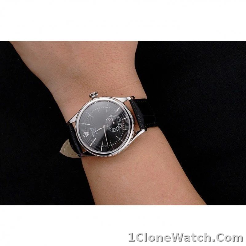 Superclone Rolex Cellini 38mm Black Dial REP016790 - detail