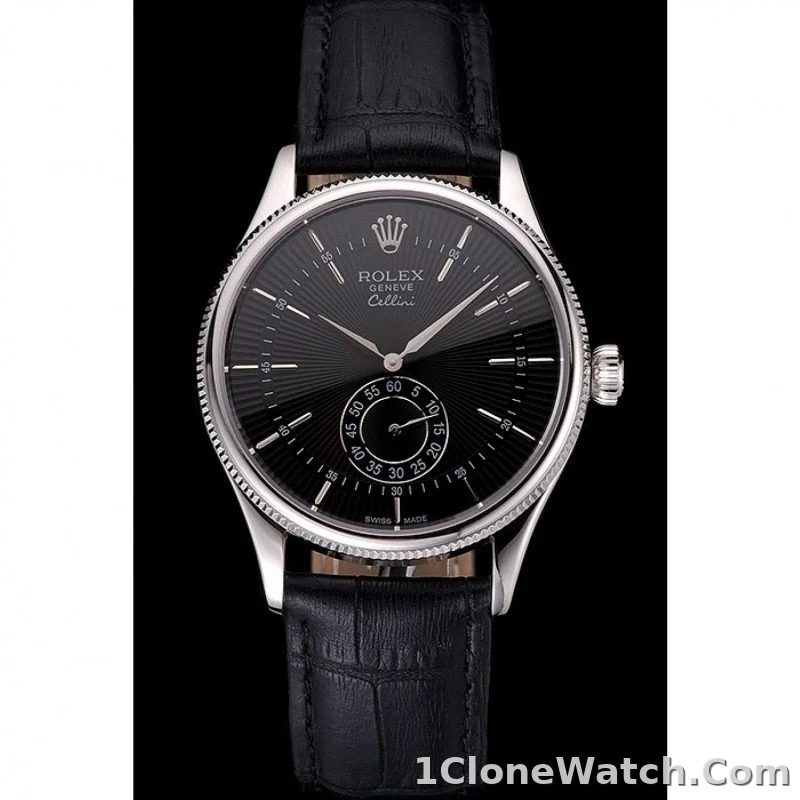Superclone Rolex Cellini 38mm Black Dial REP016790 - detail