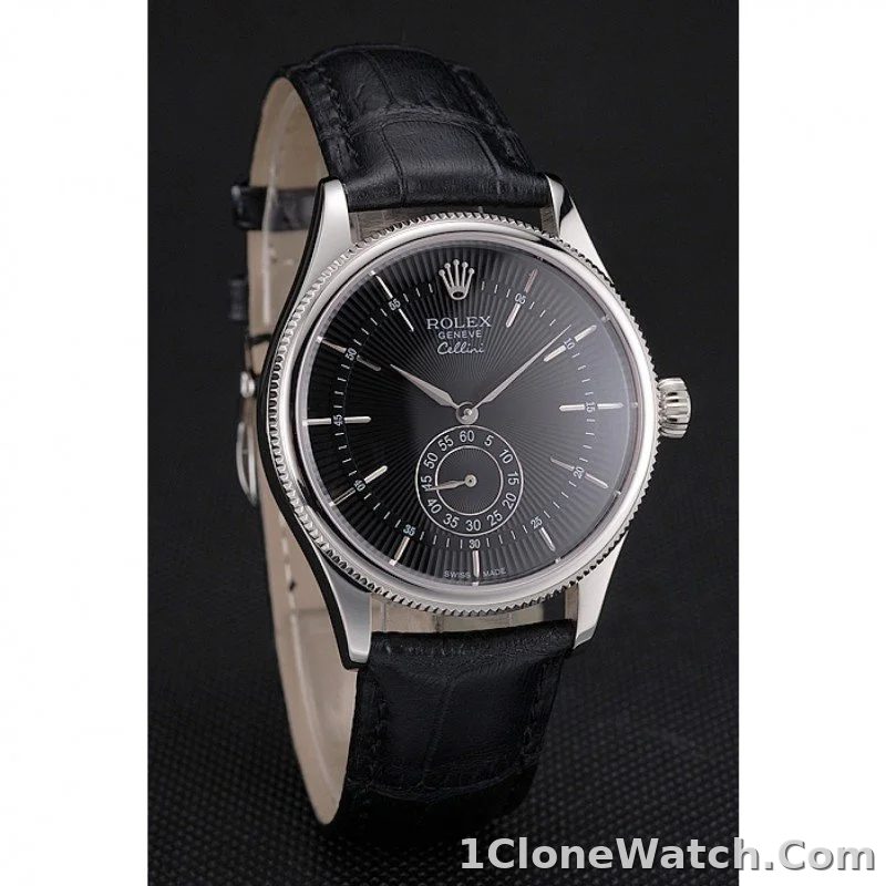Superclone Rolex Cellini 38mm Black Dial REP016790 - detail