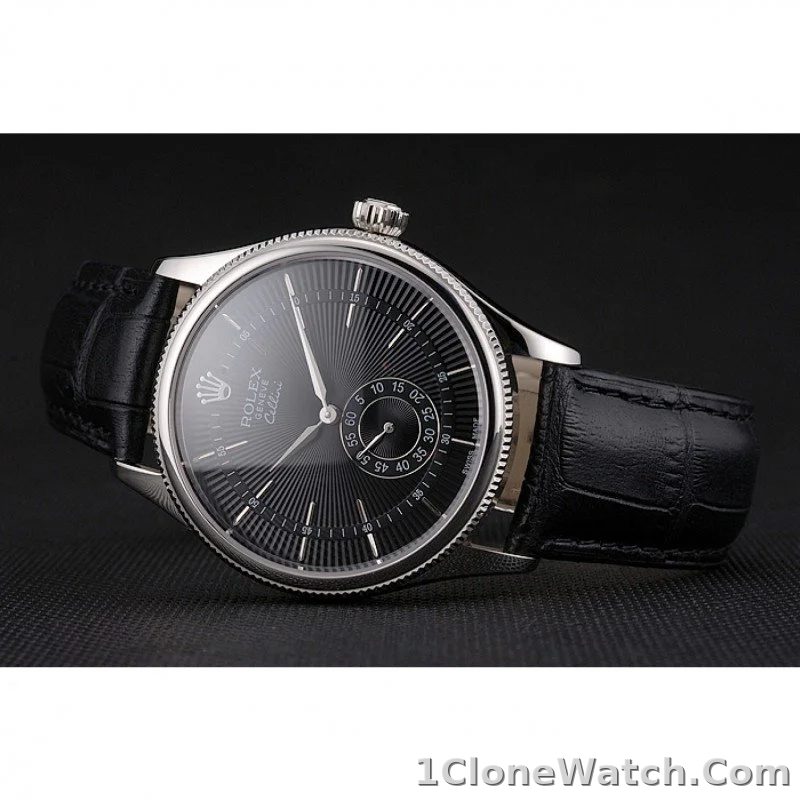 Superclone Rolex Cellini 38mm Black Dial REP016790 - detail